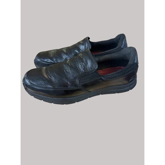 Skechers Size 12 Mens Black Synthetic Slip-Resistant Work Loafers - Picture 3 of 16